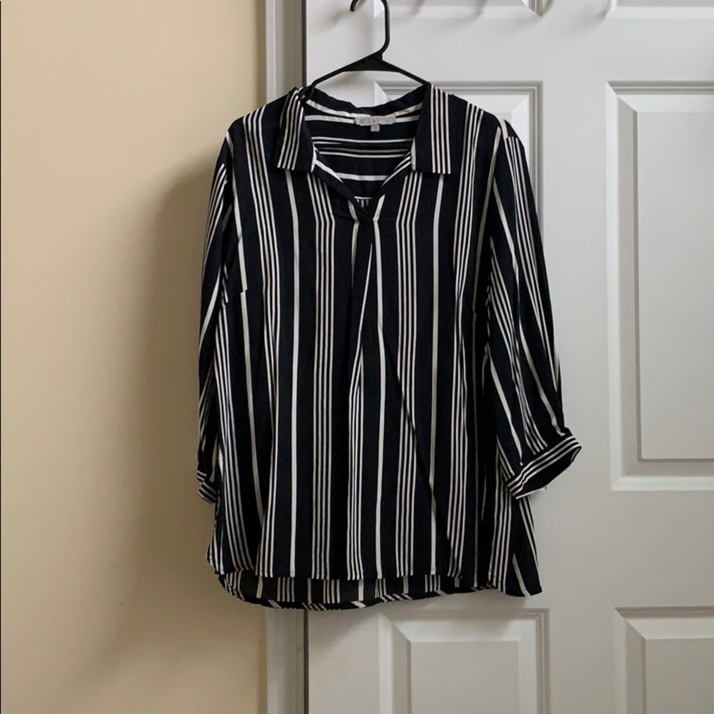 Rose & thyme striped dress shirt